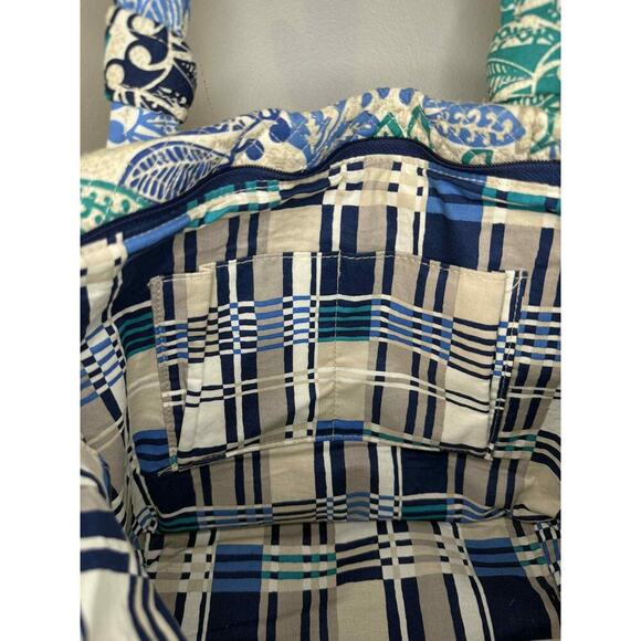 Vera Bradley Women's Quilted Cotton Hadley East West Tote Bag Santiago Floral - Picture 11 of 14
